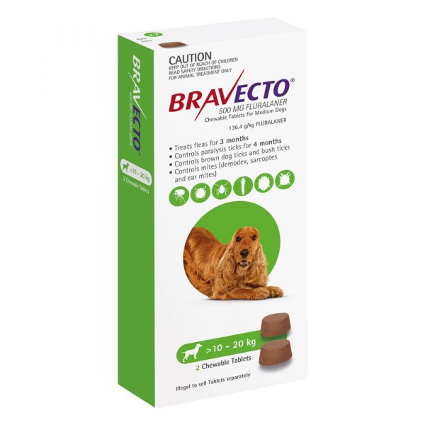 BRAVECTO 6-MONTH MEDIUM GREEN