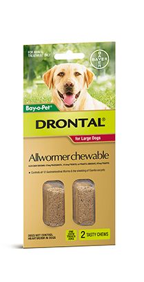 DRONTAL CHEWS 35KG LARGE 2'S