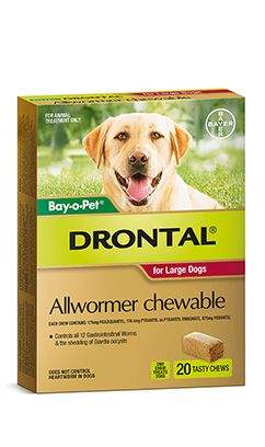 DRONTAL CHEWS 35KG LARGE 20'S