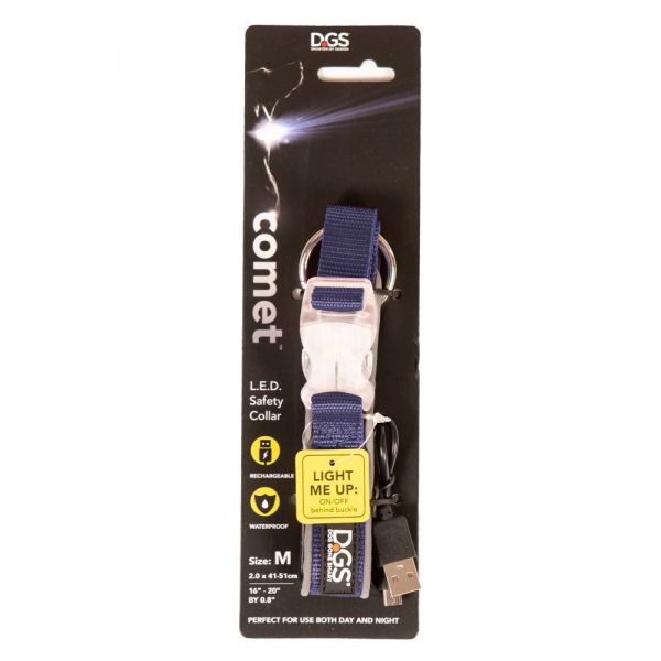 DGS LED COLLAR MED NAVY       