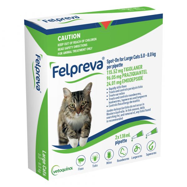 FELPREVA LARGE CAT 5-8KG 2'S