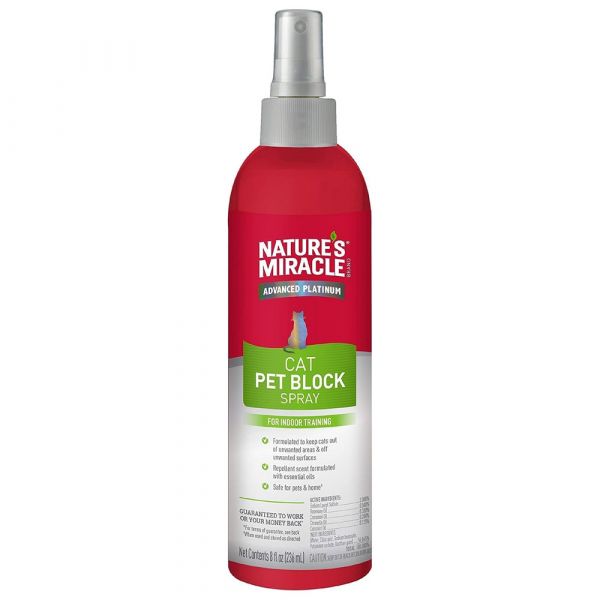 NATURES MIRACLE CAT PET BLOCK SPRAY 236ML