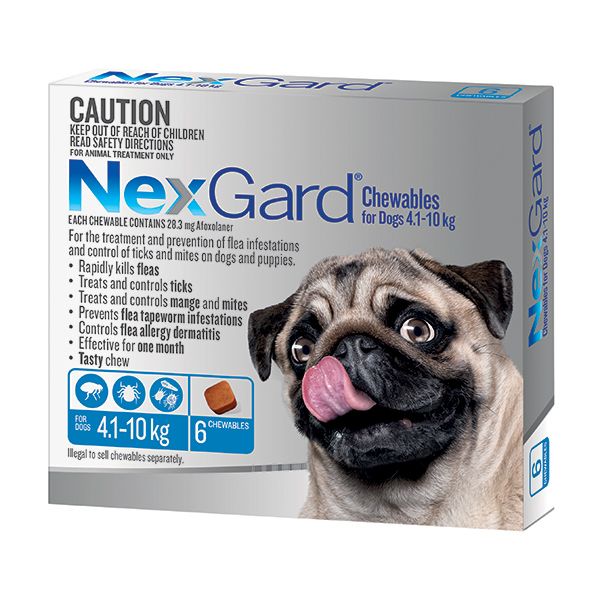 NEXGARD CHEWS MEDIUM BLUE 6'S