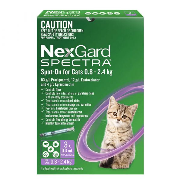 NEXGARD SPECTRA CAT SMALL 3'S