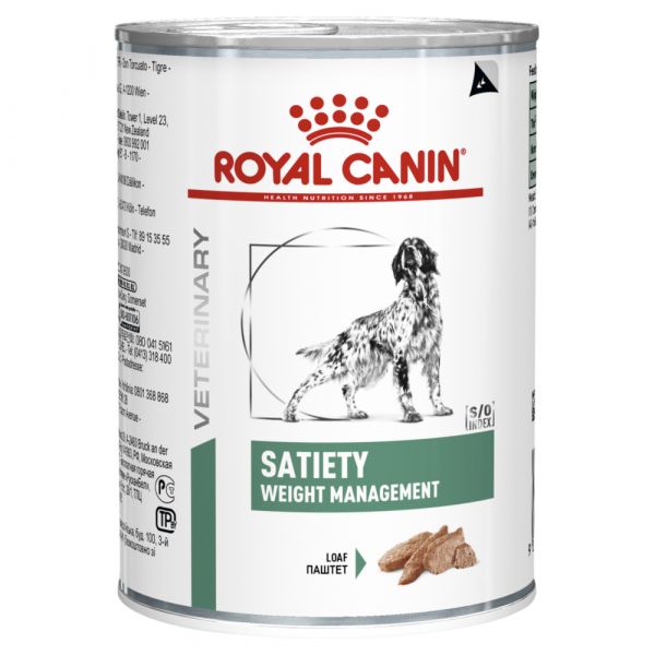 ROYAL CANIN DOG SATIETY TIN 410G 12'S