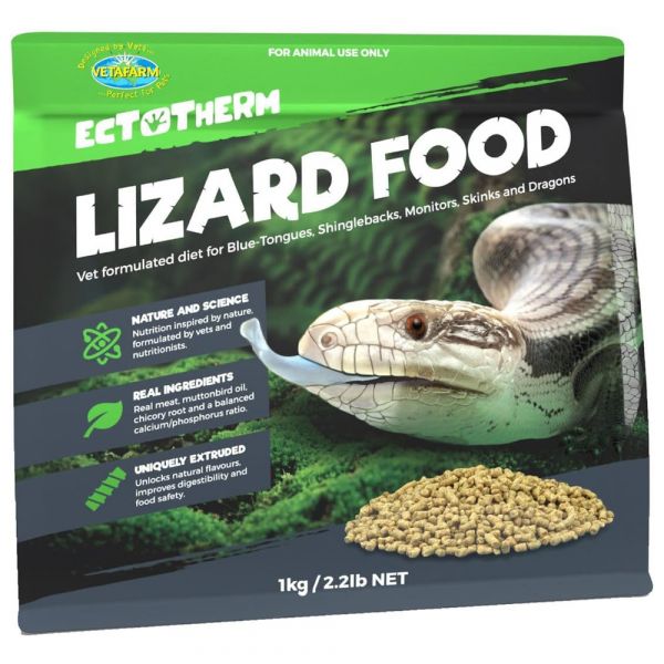 VETAFARM ECTOTHERM LIZARD FOOD 1KG