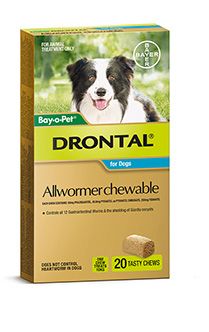 DRONTAL CHEWS 10KG MEDIUM 20'S