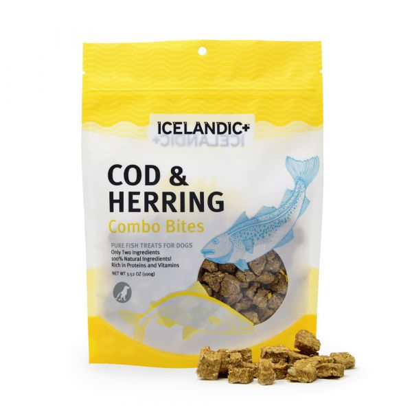 ICELANDIC DOG COD & HERRING BITES 99G   