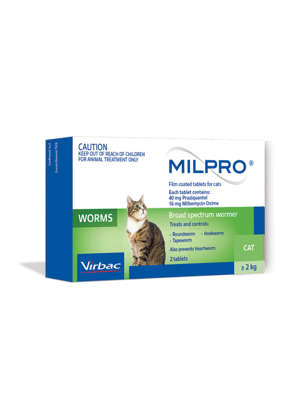 MILPRO CAT 2-8KG TABS 2'S