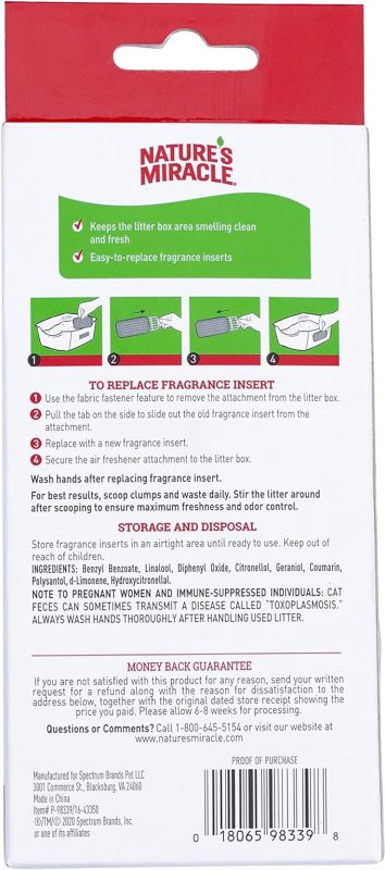 NATURES MIRACLE AIR FRESHENER REFILLS 3'S