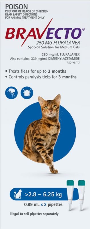 BRAVECTO SPOT-ON CAT BLUE 2'S
