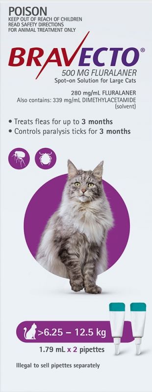 BRAVECTO SPOT-ON CAT PURPLE 2'S