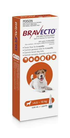 BRAVECTO SPOT-ON DOG ORANGE 2'S