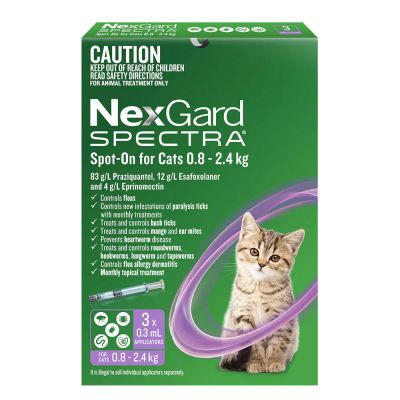 NEXGARD SPECTRA CAT SMALL 3'S